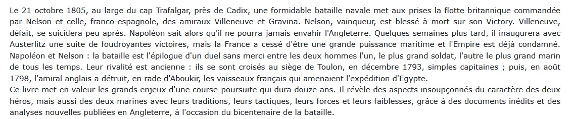 Nelson contre Napoléon, Anne Pons 