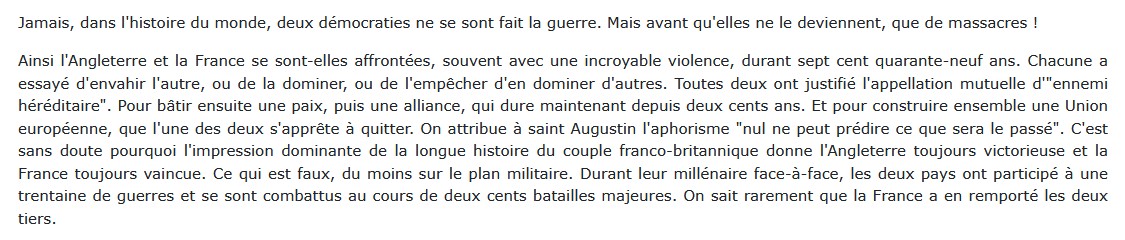 Sept cents ans de victoires Françaises sur l'Angleterre