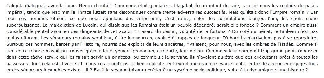 Une histoire politique de l'Empire romain, Yves Roman 