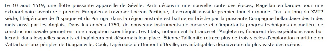 Bougainville, Cook, Lapérouse,