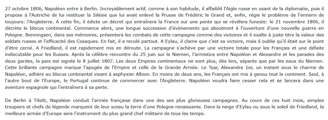 Eylau-Friedland - La campagne de 1807