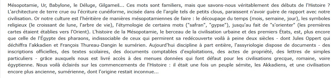 Histoire de la Mésopotamie, Véronique Grandpierre 