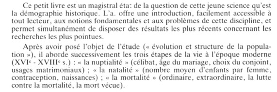La Population française aux XVIe, XVIIe et XVIIIe siècles, Garnot 