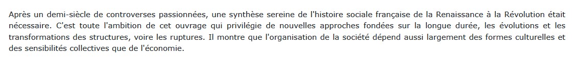 La société française aux XVIe, XVIIe et XVIIIe siècles, Jean-Marie Constant 