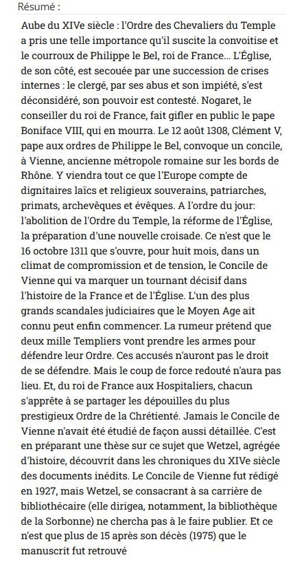 Le Concile de Vienne (1312-1332) 