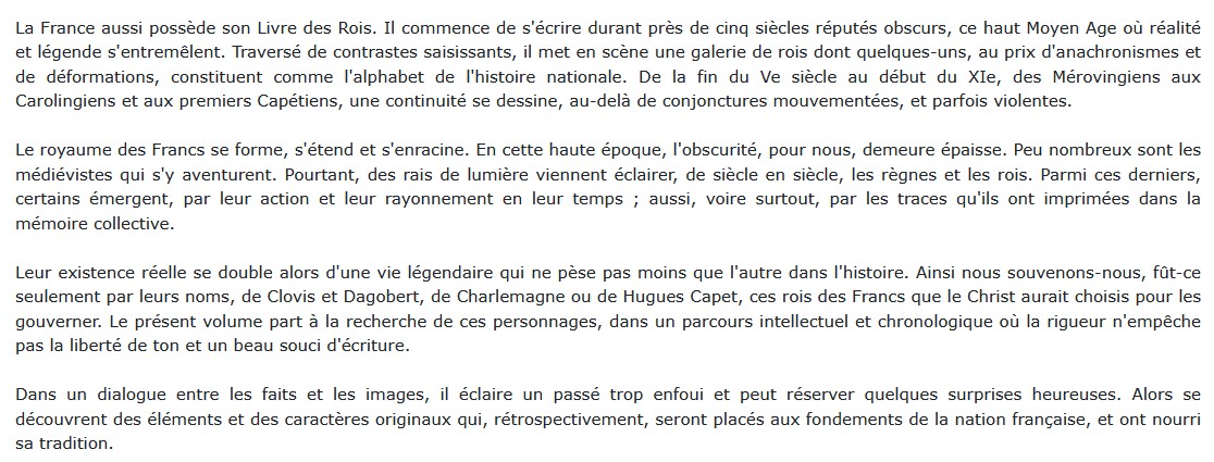 Rois des Francs - Le Haut Moyen-Âge