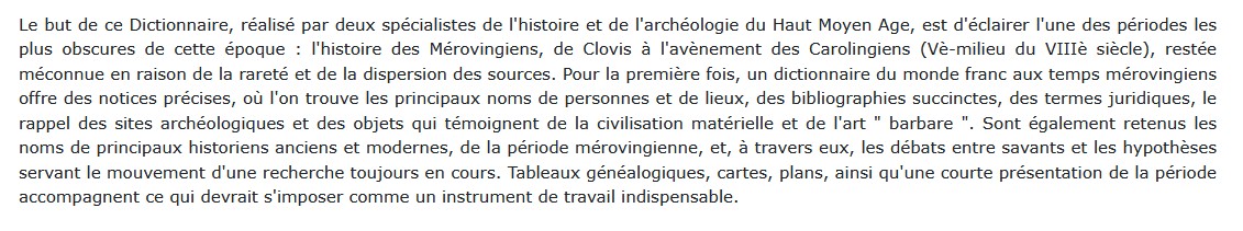 Les temps Mérovingiens, Pierre Riché