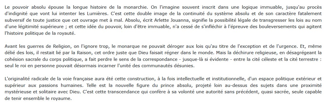 Naissance de l'imaginaire politique de la royauté, Arlette Jouanna 