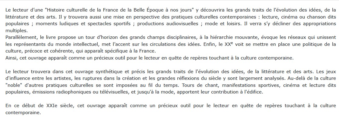 De la Belle Epoque à nos jours, Pascale Goetschel