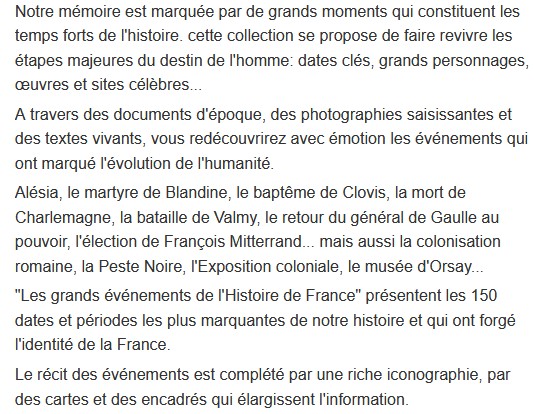 Les grands événements de l'histoire de France, Jacques Marseille