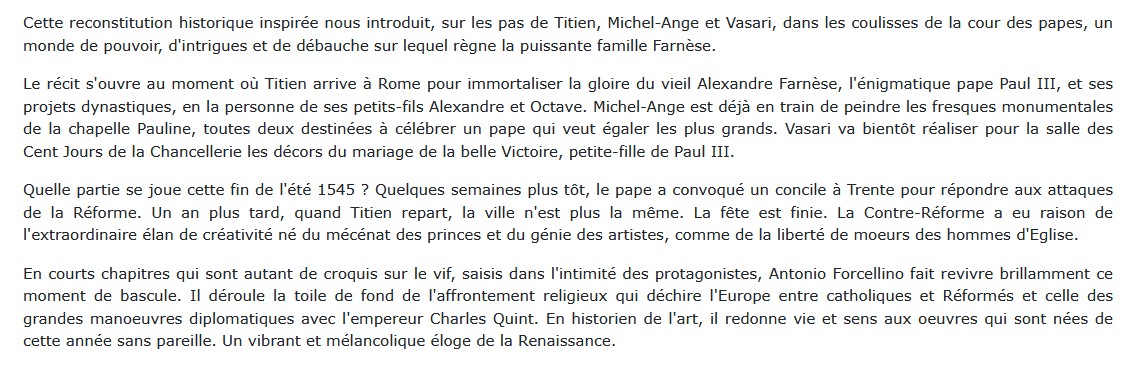 1545 - Les derniers jours de la Renaissance, Antonio Forcellino 