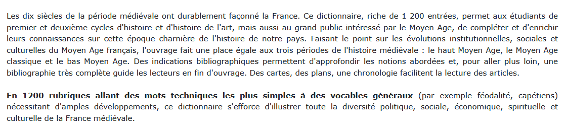 Dictionnaire de la France médiévale, Régine Le Jan