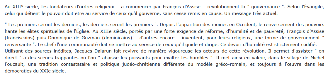 Gouverner c'est servir, Jacques Dalarun 