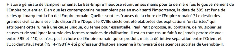 Histoire générale de l'Empire romain, tome 3 Paul Petit