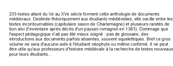 Le Moyen Age (Ve-XVe siècle), Olivier Guyotjeannin et Jean Favier 