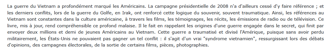 Les Etats-Unis et la guerre du Vietnam, Jacques Portes