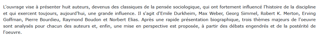 Les classiques de la sociologie, Philippe Riutort 