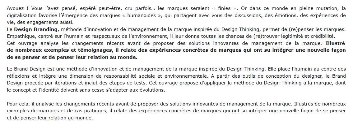 penser les marques par le Design Thinking,