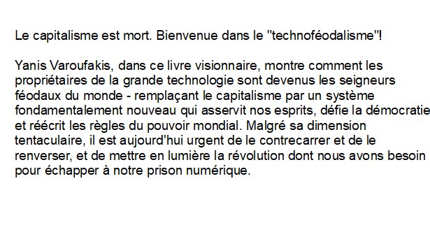 Les nouveaux serfs de l'économie, Yanis Varoufakis