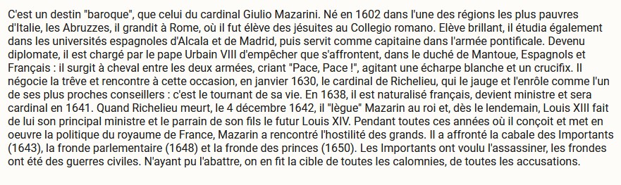 Mazarin - L'intelligence politique, Le Figaro
