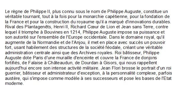 Philippe Auguste , Jean Flori